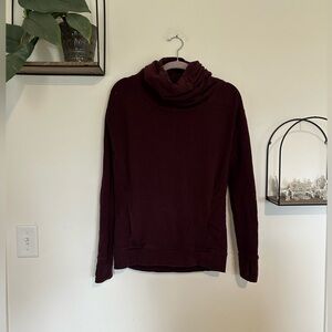 Lululemon Maroon Funnel Neck Sweater Sweatshirt Size 2